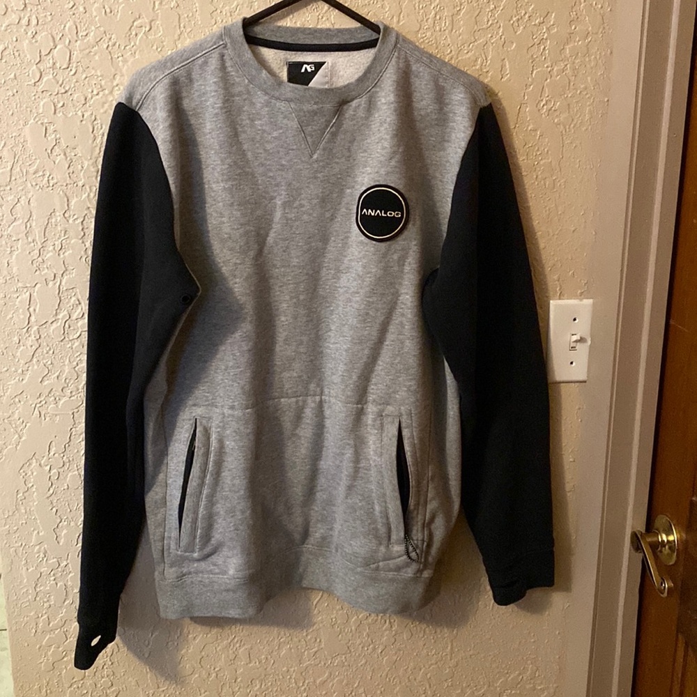 Black and Gray Analog Sweatshirt
